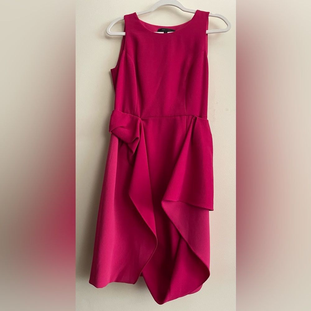 Bcbgmaxazria Pink Dress with beautiful drape on the skirt